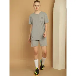 Vimal Jonney Grey Cotton Sports T-Shirt Shorts Set-picture-35
