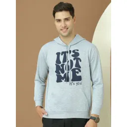 Vimal Jonney Grey Fleece Regular Fit Printed Hooded Sweatshirt-picture-14