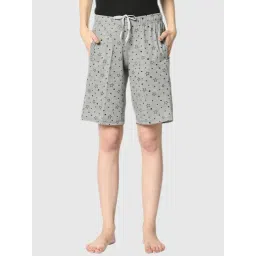 Vimal Jonney Grey Graphic Print Shorts-picture-28