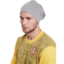 Vimal Jonney Grey Solid Beanie-picture-15