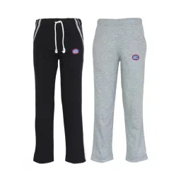Vimal Jonney Kids Multicolor Mid Rise Trackpants - Pack of 2-picture-34