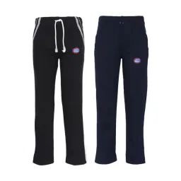 Vimal Jonney Kids Multicolor Mid Rise Trackpants - Pack of 2-picture-35