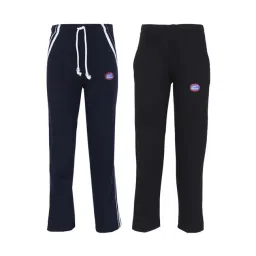 Vimal Jonney Kids Multicolor Mid Rise Trackpants - Pack of 2-picture-29