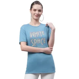 Vimal Jonney Light Blue Cotton Graphic Print T-Shirt-picture-31