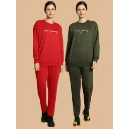 Vimal Jonney Maroon & Green Printed Tracksuit - Pack Of 2-picture-15