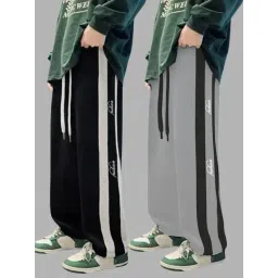 Vimal Jonney Multi Polyster Regular Fit Stripes Trackpants-picture-46