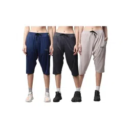 Vimal Jonney Multicolor Capris (Pack of 3)-picture-30