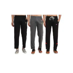 Vimal Jonney Multicolor Cotton Mid Rise Trackpants (Pack of 3)-picture-11