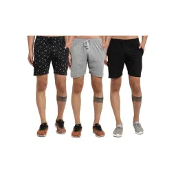 Vimal Jonney Multicolor Mid Rise Cotton Shorts (Pack of 3)-picture-34