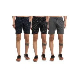 Vimal Jonney Multicolor Mid Rise Cotton Shorts (Pack of 3)-picture-17