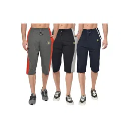 Vimal Jonney Multicolor Regular Fit Capris - Pack of 3-picture-11