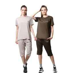 Vimal Jonney Multicolored Regular Fit T-Shirt With Capris (Pack Of 2)-picture-16