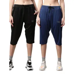 Vimal Jonney Multicolored Slim Fit Capris (Pack Of 2)-picture-20