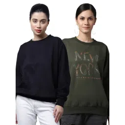 Vimal Jonney Navy & Green Printed Fleece Pullover - Pack of 2-picture-30