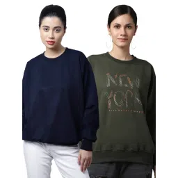 Vimal Jonney Navy & Green Printed Fleece Pullover - Pack of 2-picture-31