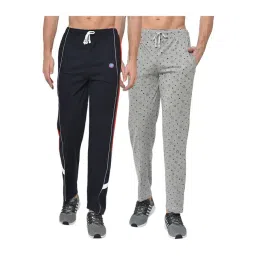 Vimal Jonney Navy & Grey Regular Fit Trackpants - Pack of 2-picture-31