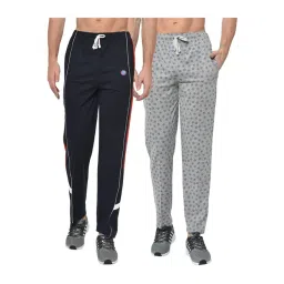 Vimal Jonney Navy & Grey Regular Fit Trackpants - Pack of 2-picture-28