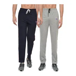 Vimal Jonney Navy & Grey Regular Fit Trackpants - Pack of 2-picture-38