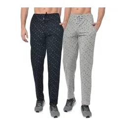 Vimal Jonney Navy & Grey Regular Fit Trackpants - Pack of 2-picture-29