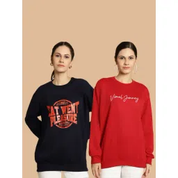 Vimal Jonney Navy & Maroon Printed Sweatshirt - Pack Of 2-picture-23