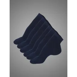 Vimal Jonney Navy Blue Cotton Solid Socks Pack of 3-image-19