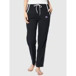 Vimal Jonney Navy Blue Stripes Print Track Pants-picture-36