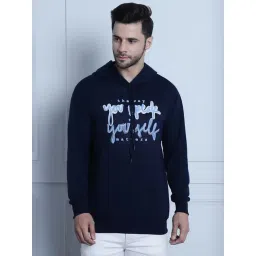 Vimal Jonney Navy Regular Fit Printed Hooded Sweatshirt-picture-18