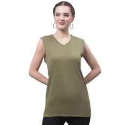 Vimal Jonney olive Cotton Logo Print T-Shirt-image-1