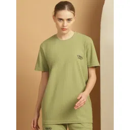 Vimal Jonney Olive Green Logo Print Sports T-Shirt-image-14