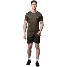 Vimal Jonney Olive Green Regular Fit Nightwear Set-image-38