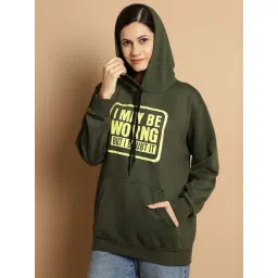 Vimal Jonney Olive Printed Hoodie-image-42