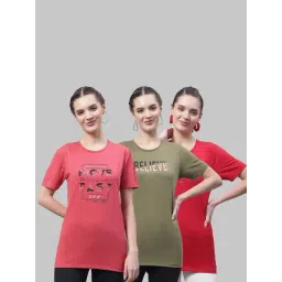 Vimal Jonney Pink & Green Cotton Printed Sports T-Shirt - Pack Of 3-picture-25