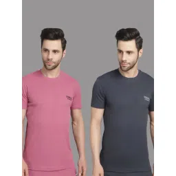 Vimal Jonney Pink & Grey Regular Fit Sports T-Shirt-image-8