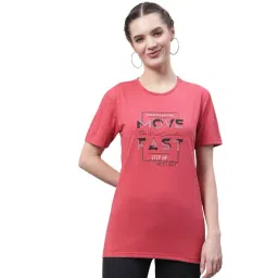 Vimal Jonney Pink Cotton Graphic Print T-Shirt-image-21