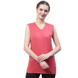Vimal Jonney pink Cotton Logo Print T-Shirt-image-7
