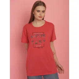 Vimal Jonney Pink Cotton Printed Sports T-Shirt-image-28