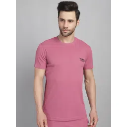 Vimal Jonney Pink Regular Fit Crew T-Shirt-image-30
