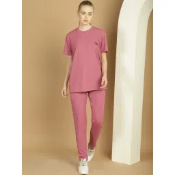 Vimal Jonney Pink T-Shirt & Track Pants Set-image-13