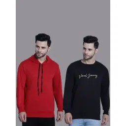 Vimal Jonney Red & Black Regular Fit Printed Sweatshirt - Pack of 2-picture-24
