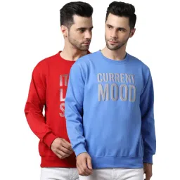 Vimal Jonney Red & Blue Regular Fit Printed Sweatshirts - Pack of 2-picture-39