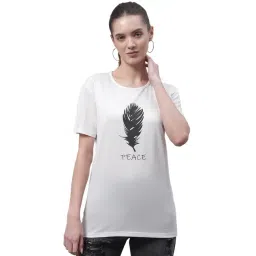 Vimal Jonney White Cotton Graphic Print T-Shirt-picture-30