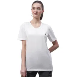 Vimal Jonney White Cotton Logo Print T-Shirt-picture-29