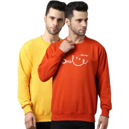 Vimal Jonney Yellow & Orange Regular Fit Printed Sweatshirts - Pack of 2-picture-40