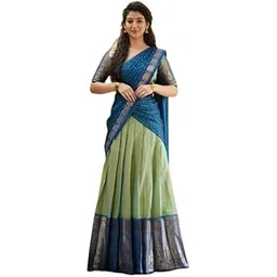 vimasashi Pista Green South Indian Style Unstich Traditional Lehenga Choli For Women-picture-55