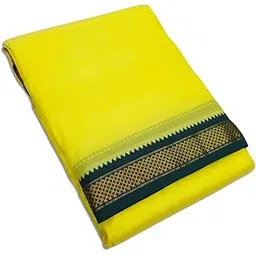 vimayam South Indian Art Silk Dhoti, Silk dhoti for Pooja 4 Meter dhoti and 2.25 Meter Towel 9X5-picture-15