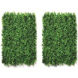vimibells (Pack of 2) Artificial Small Leaves Vertical Wall Grass Tiles, Wall grass panels, Grass mat for wall décor, Garden Decor, Home Decor (Pack of 2) (40 x 60 cm Each) Artificial Plant-picture-12