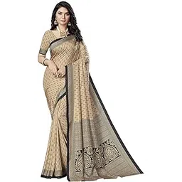 vimla Women's Multicolor Malgudi Art Silk Saree with Blouse Piece - Elegant Traditional Design for Uniforms & Occasions, Soft Fabric, Comfortable & Stylish-picture-11