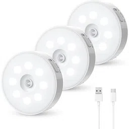 VIMOSW Motion Sensor Light for Home (Pack of 3) with USB Charging Adhesive LED Smart Sensor Light-image-26