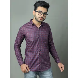 VINAYAK COTSYN KURTA PYJAMA Men Tartan Checks Checked Casual Shirt-picture-36