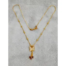 Vinayak enterprise Gold-Plated Artificial Stones Studded And Beaded Mangalsutra-picture-11